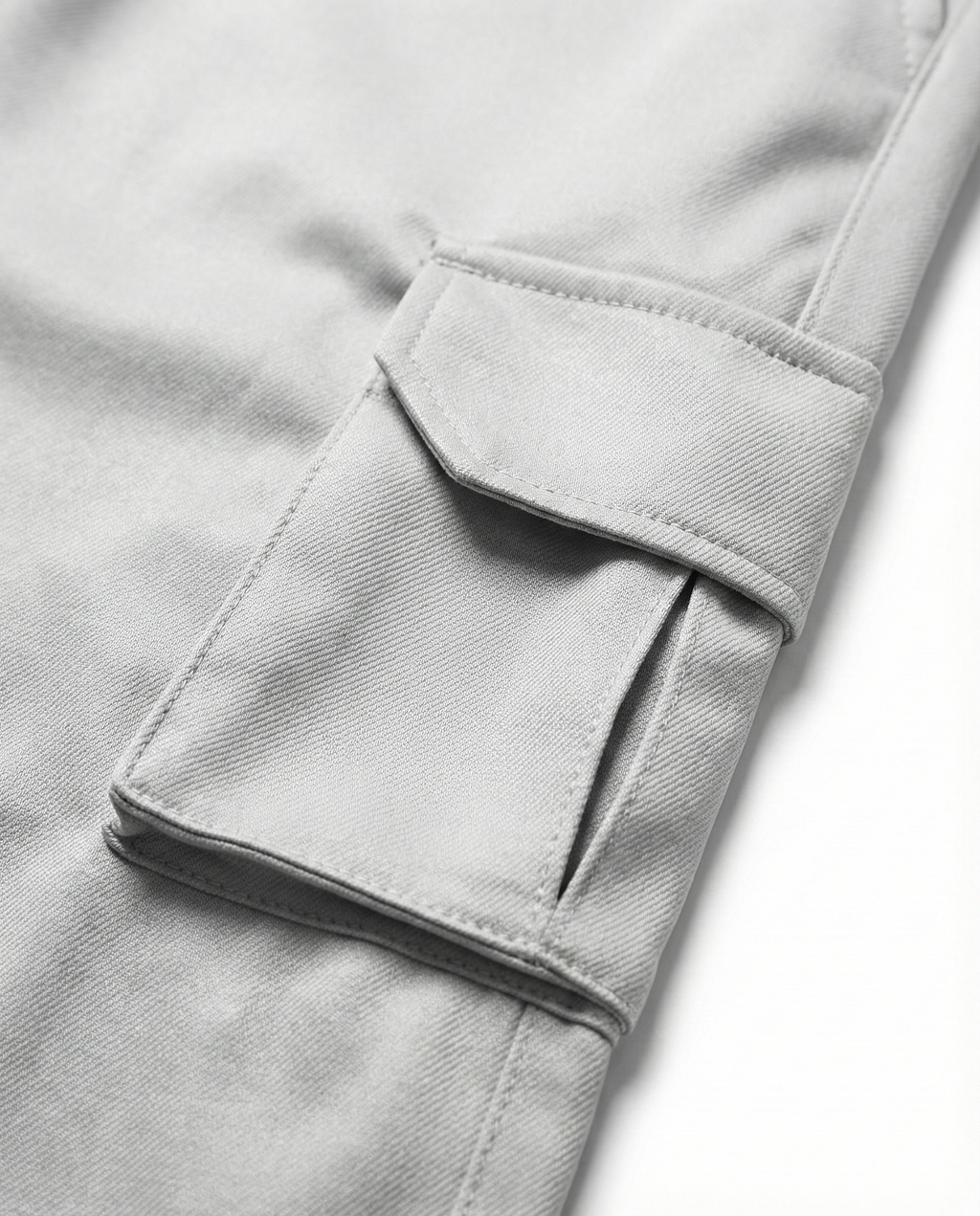 Urban Twill Cargo Jogger | Tapered Fit Utility Pants - Stone Grey