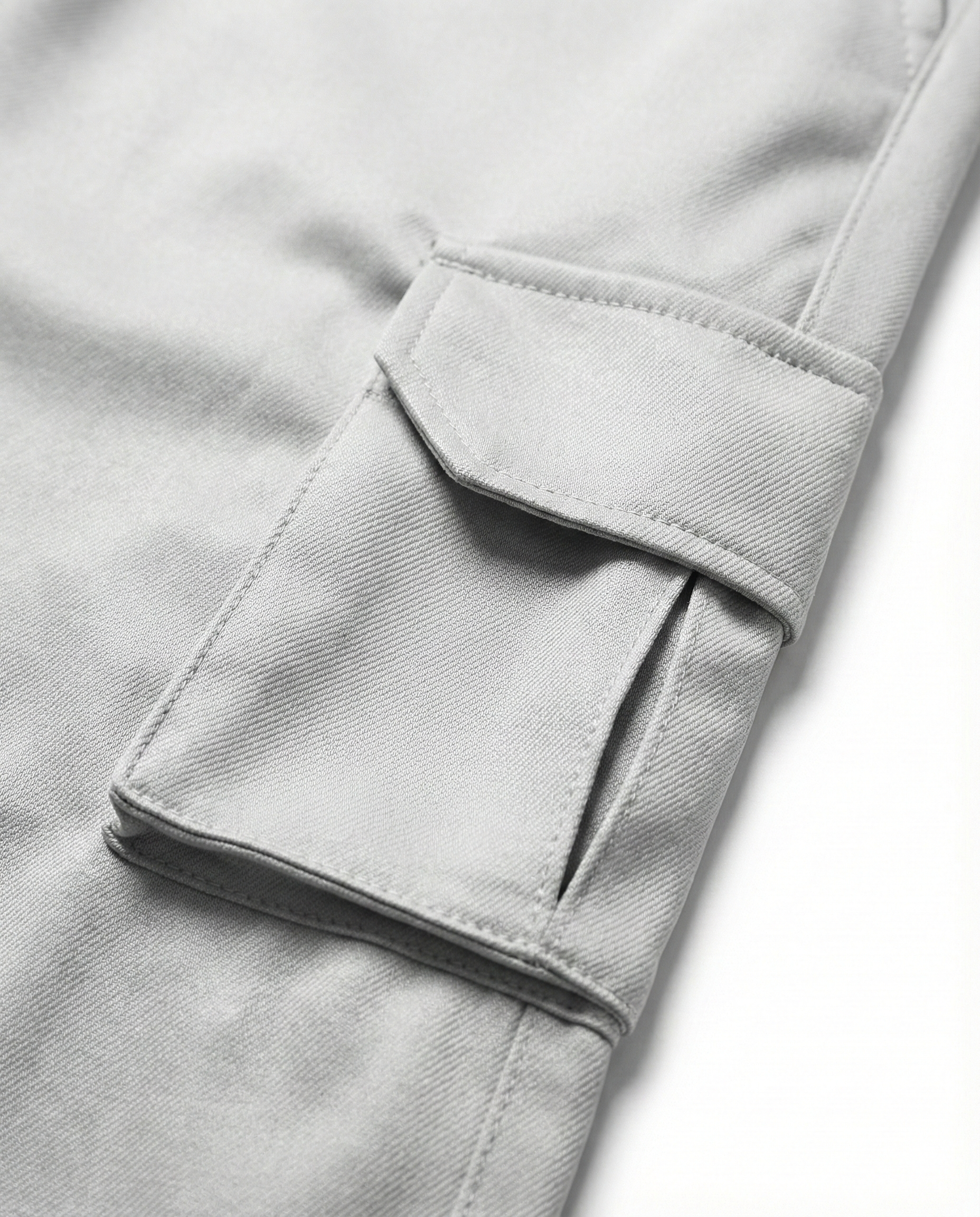 Urban Twill Cargo Jogger | Tapered Fit Utility Pants - Stone Grey