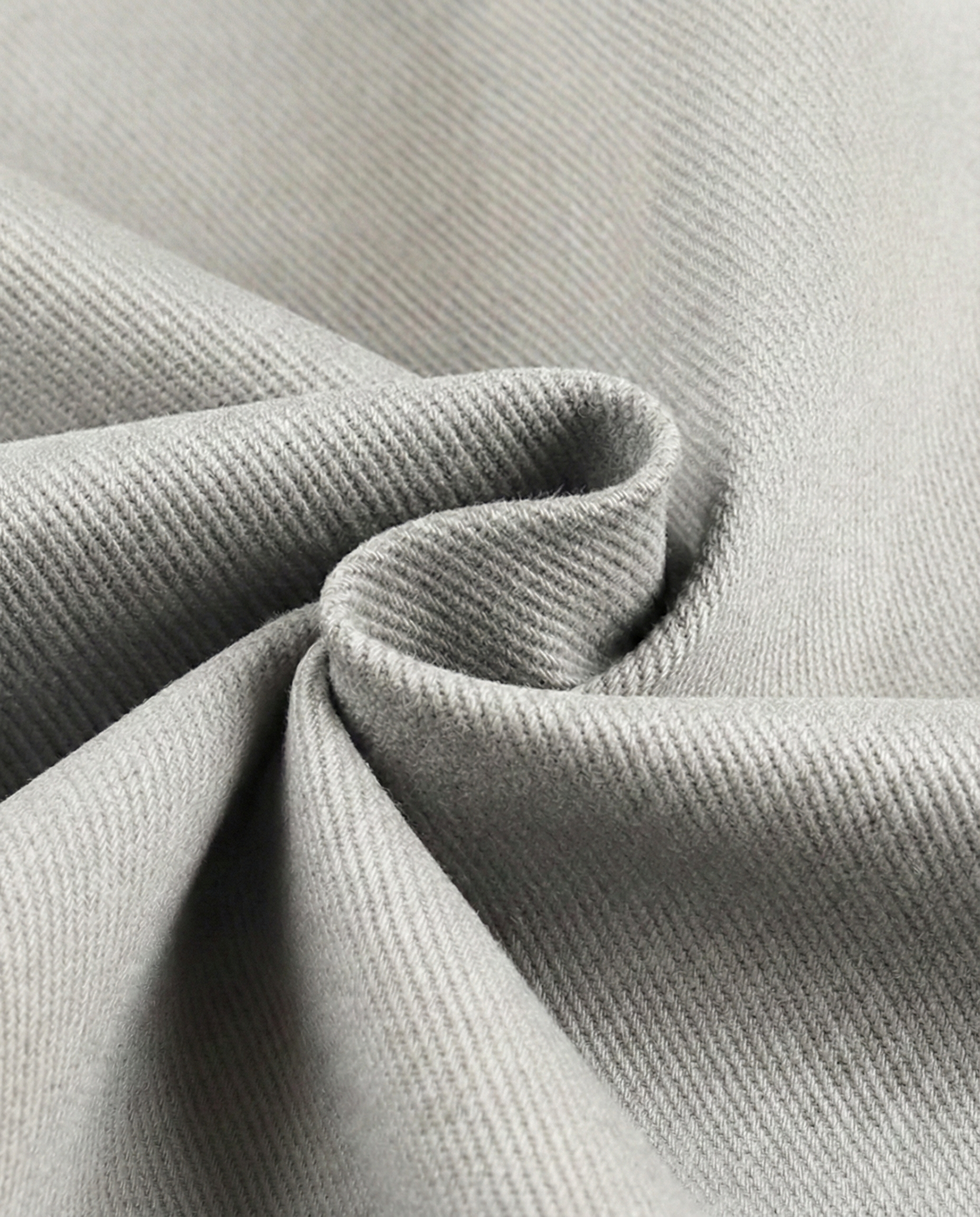 Premium Soft Twill | Slim Fit Tapered Trousers - Mist Grey