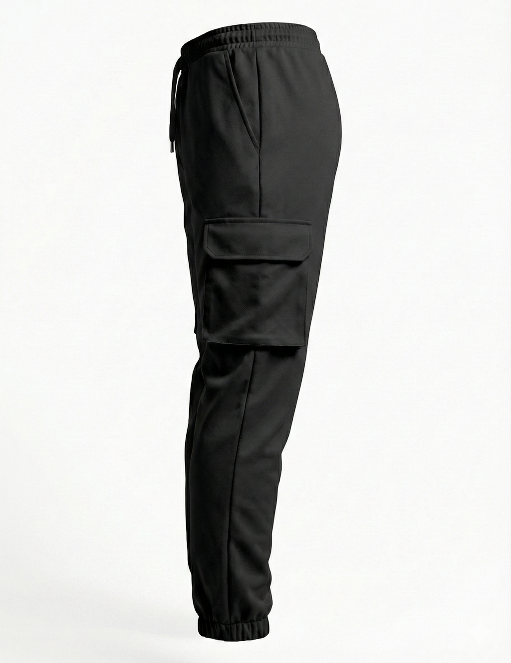 Urban Twill Cargo Jogger | Tapered Fit Utility Pants - Jet Black