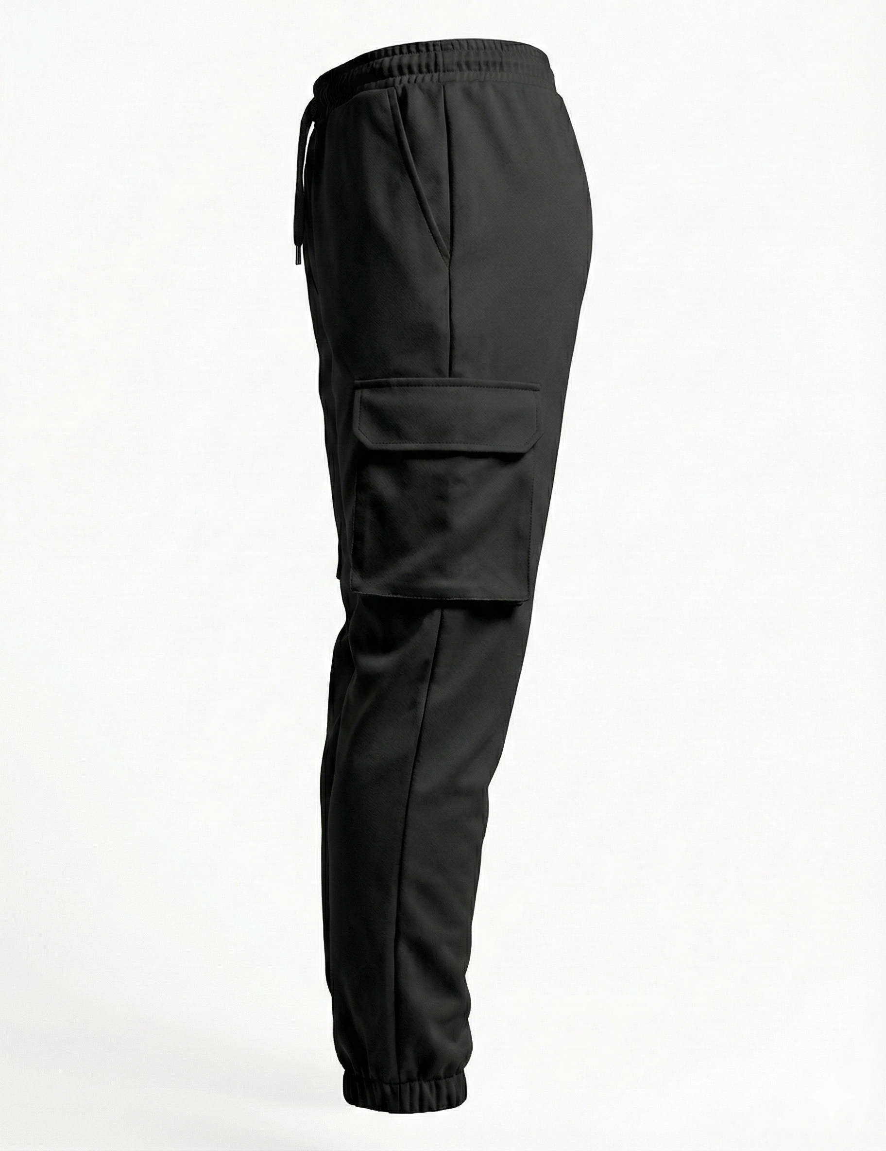 Urban Twill Cargo Jogger | Tapered Fit Utility Pants - Jet Black